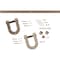 Ekena Millwork Premium Horseshoe Barn Door Hardware Set w/ 5' Track for 2 1/4" Doors, White Bronze GB60015H25WZ - alternate 5